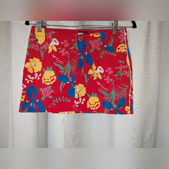 Y2K Tommy Hilfiger Floral Skirt Size 5 - Picture 1 of 4